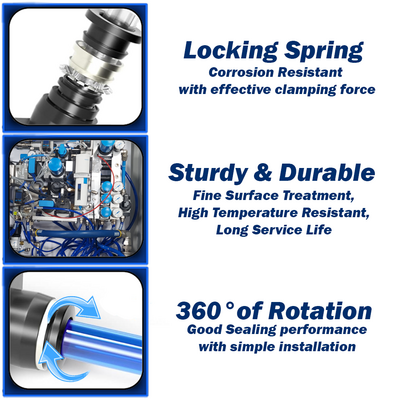 PA6 FLOFLEX FLOFLEX PLASTIC PUSH-IN PNEUMATIC FITTING, 6MM TUBE INLINE - KNOB ADJUSTMENT